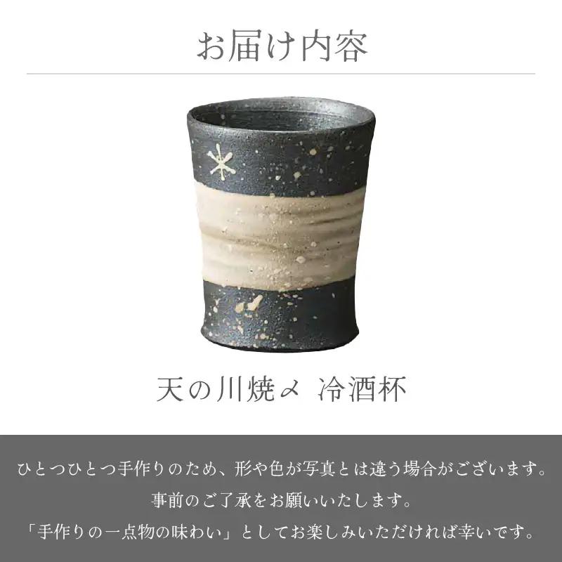  越前焼のふるさと越前町からお届け！天の川焼〆 冷酒杯 風来窯 越前焼 越前焼き 【ビール 酒 コップ カップ マグカップ 食器 ギフト うつわ 電子レンジ 食洗機 工芸品 伝統工芸士 陶器】[e25