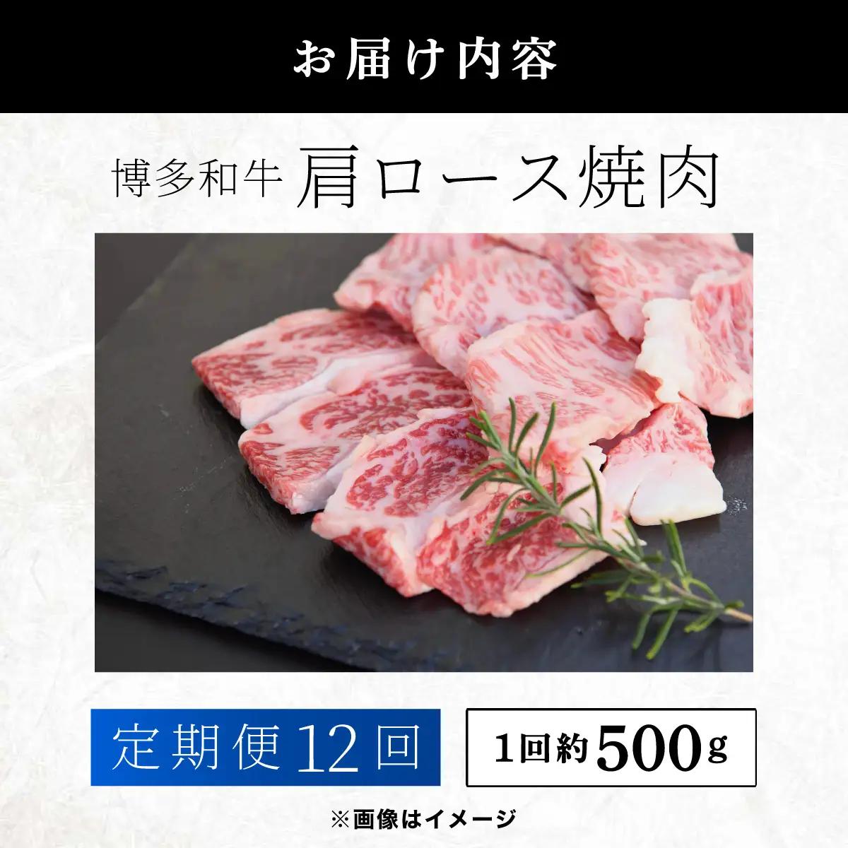 ≪定期便・全12回≫博多和牛 肩ロース焼肉