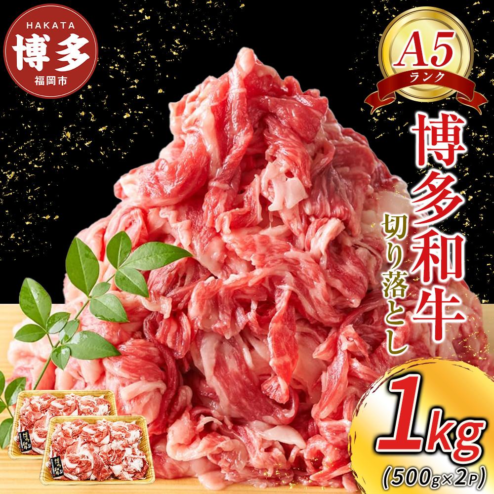 【ふるさと納税】博多和牛 切り落とし 1kg（500g×2パック） | ふるさと納税 肉 牛肉 切り落とし 肩 バラ 牛 お肉 九州産 黒毛和牛 博多和牛 ふるさと納税 牛肉 赤身 すき焼き 焼き肉 焼肉 人気 A5ランク 贈り物 プレゼント ギフト 冷凍 小分け 福岡県 福岡市 送料無料