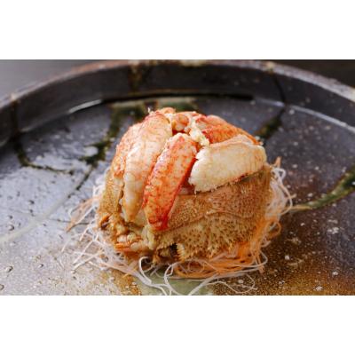 ふるさと納税 白老町 【朝ゆで】北海道産毛ガニ甲羅盛り1個(220g前後)