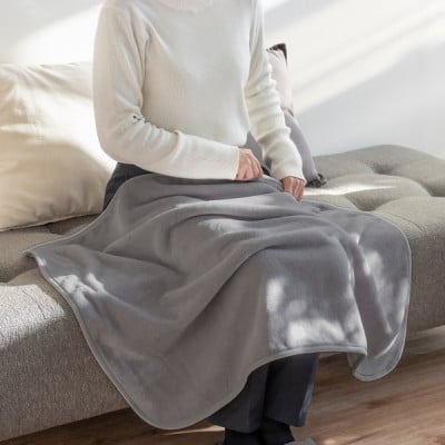 
            バスマットの糸で作った膝掛けブランケット　グレー【1702704】
          