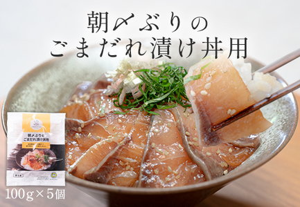 朝〆ぶり ごまだれ漬け丼用 100g×5袋 養殖 ブリ 鰤 小分け 冷凍 簡単調理 人気 海鮮丼