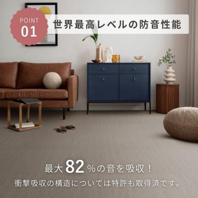 ふるさと納税 和泉市 最大82%の音をカットする防音タイルカーペット「防音専科」56枚セット グレー【複数個口で配送】 |  | 01