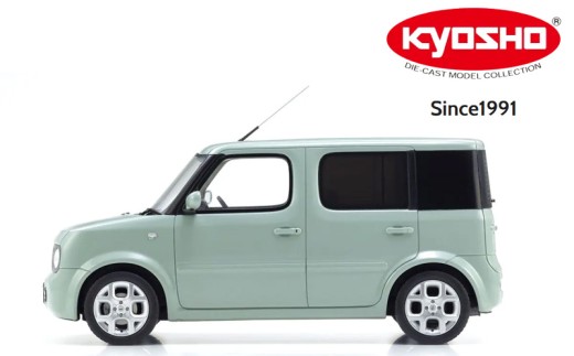 【ミニカー】 京商 サムライ 1/18 日産 キューブ (アクアミント) 【KSR18060AM】 / NISSAN ニッサン ミニカー ミニチュアカー プレゼント 贈り物 KYOSHO 神奈川県 厚