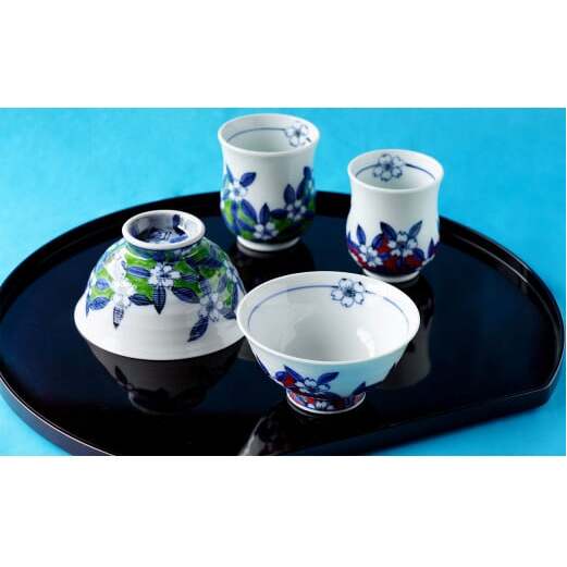 有田焼 染錦桜絵 睦揃え 神田陶器店 有田焼 和食器 食器 うつわ 器 35000円 3.5万円 A35-393