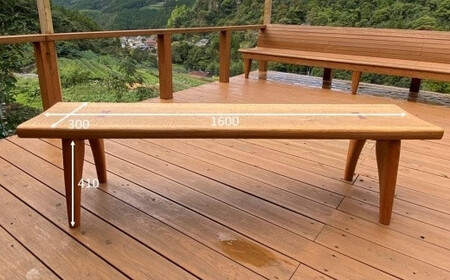 【1点限り】『秦心工房』楢のベンチ＜配送不可：北海道・沖縄・離島＞ 工芸品 手作り ハンドメイド 手仕事 ベンチ イス 椅子 木の椅子 楢 インテリア 家具 職人技 福岡県 八女市 116-005