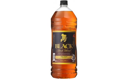 ブラックニッカ　リッチブレンド　4L×1本 〈 ウイスキー ブレンデッドウイスキー ウィスキー 酒 ロック ハイボール 家飲み 大容量 ペットボトル 正月 年末年始 夏休み 冬休み 酒 whisky 〉