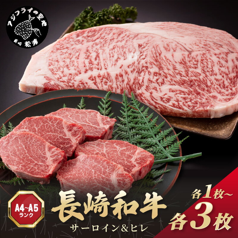 【ふるさと納税】【A4～A5】長崎和牛 サーロイン250g ヒレ150g 各1～3枚