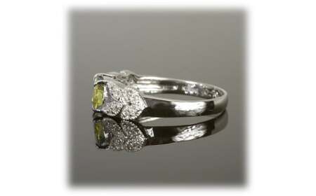 カナリー トルマリン リング 0.6ct K10WG/K10YG (13387)