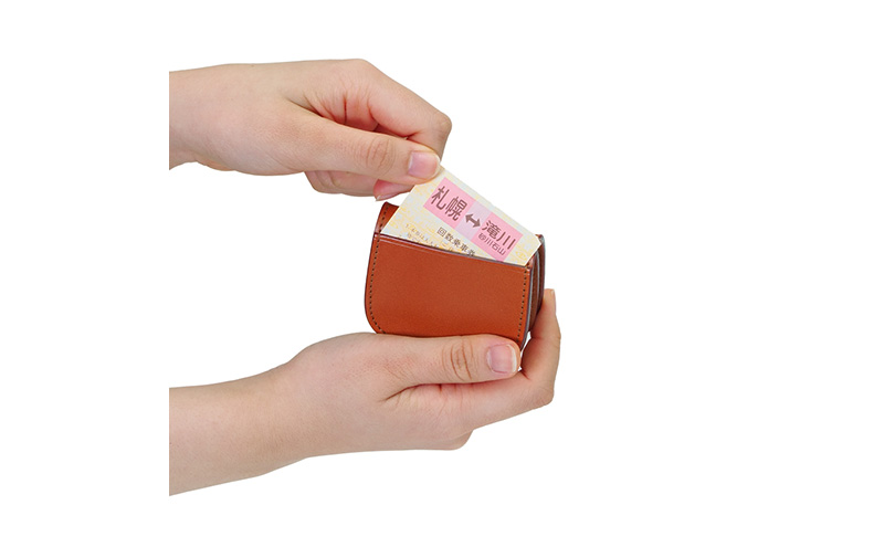 厚口小銭入れ キャメル ＜名入れ無＞