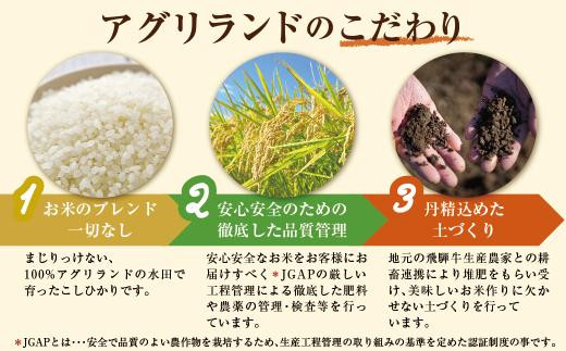 【令和7年産】こしひかり飛騨っ晴れ 白米 20kg 生産者直送 お米 コシヒカリ 飛騨産 飛騨高山 アグリランド  JF009