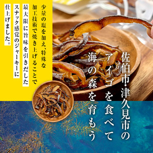 アイゴのトトジャーキー 30g×3袋 魚 おつまみ スナック おやつ 珍味 加工品 ジャーキー 常温 保存料不使用 大分県産 九州産 津久見市 国産