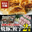 【ふるさと納税】黒豚焼豚(2個)＆黒豚餃子(12個×5P)セット！ 鹿児島 国産 九州産 黒豚 豚肉 お肉 餃子 ギョーザ ぎょうざ 角煮 焼豚 叉焼 チャーシュー おかず 惣菜【和田養豚】