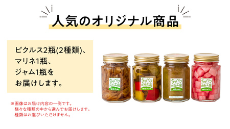 ピクルス2種とマリネとジャムの詰め合わせ 瓶詰 [AB002tu]