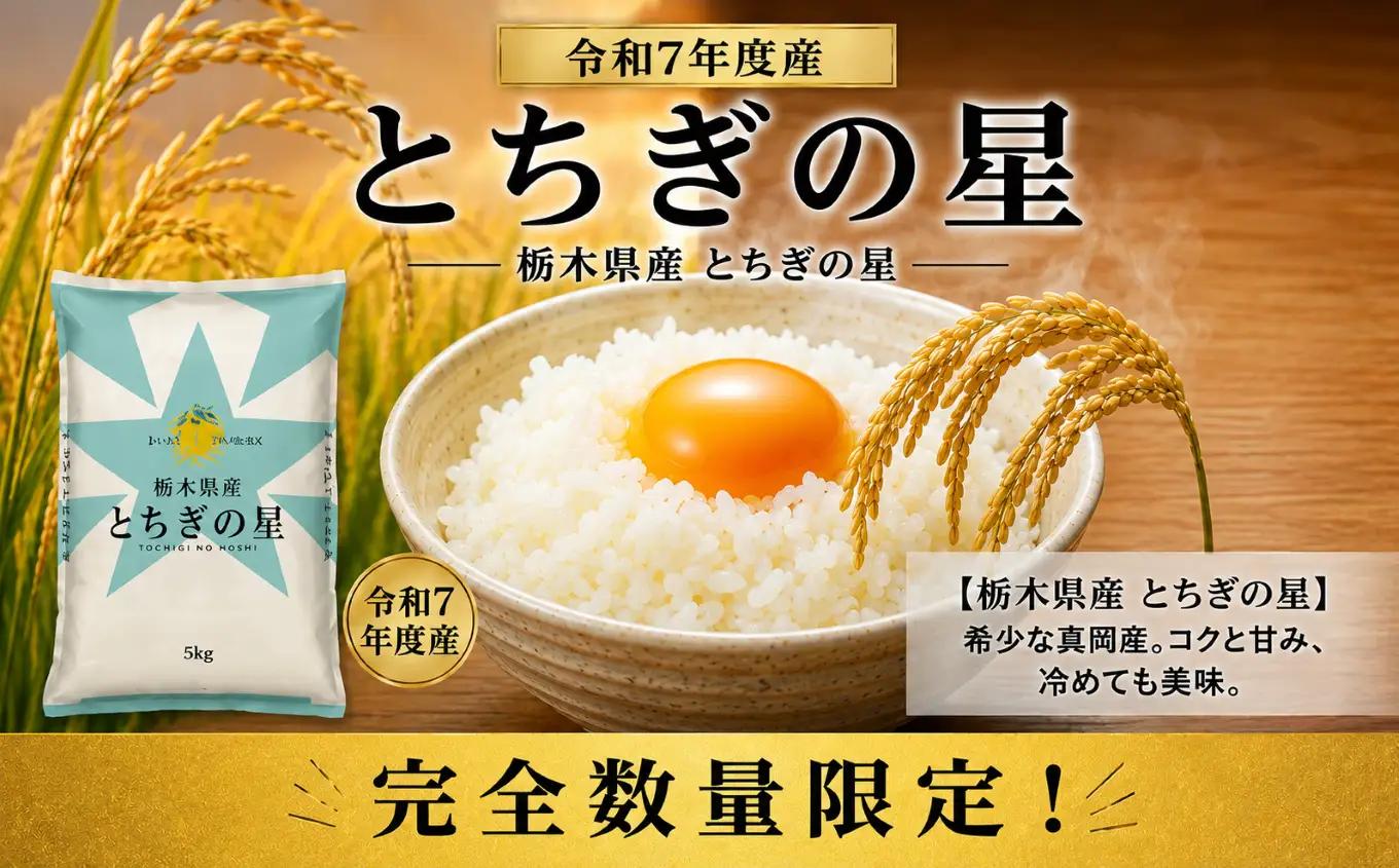 【栃木県共通返礼品】令和7年度産 とちぎの星 5kg | 栃木県 那珂川町 送料無料