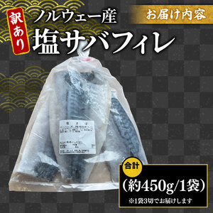 訳あり 塩 サバ 約450g 3枚 冷凍 鯖 塩 サバ 魚 さかな 海鮮 海産物 おかず 鯖ご飯 おすすめ 人気 鯖 魚 魚介 海鮮