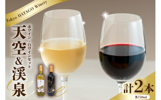 Tokyo HATAGO Winery 赤ワイン 『天空』 （テンクウ）& 白ワイン　『渓泉』 （ケイセン）２本セット 各750ml