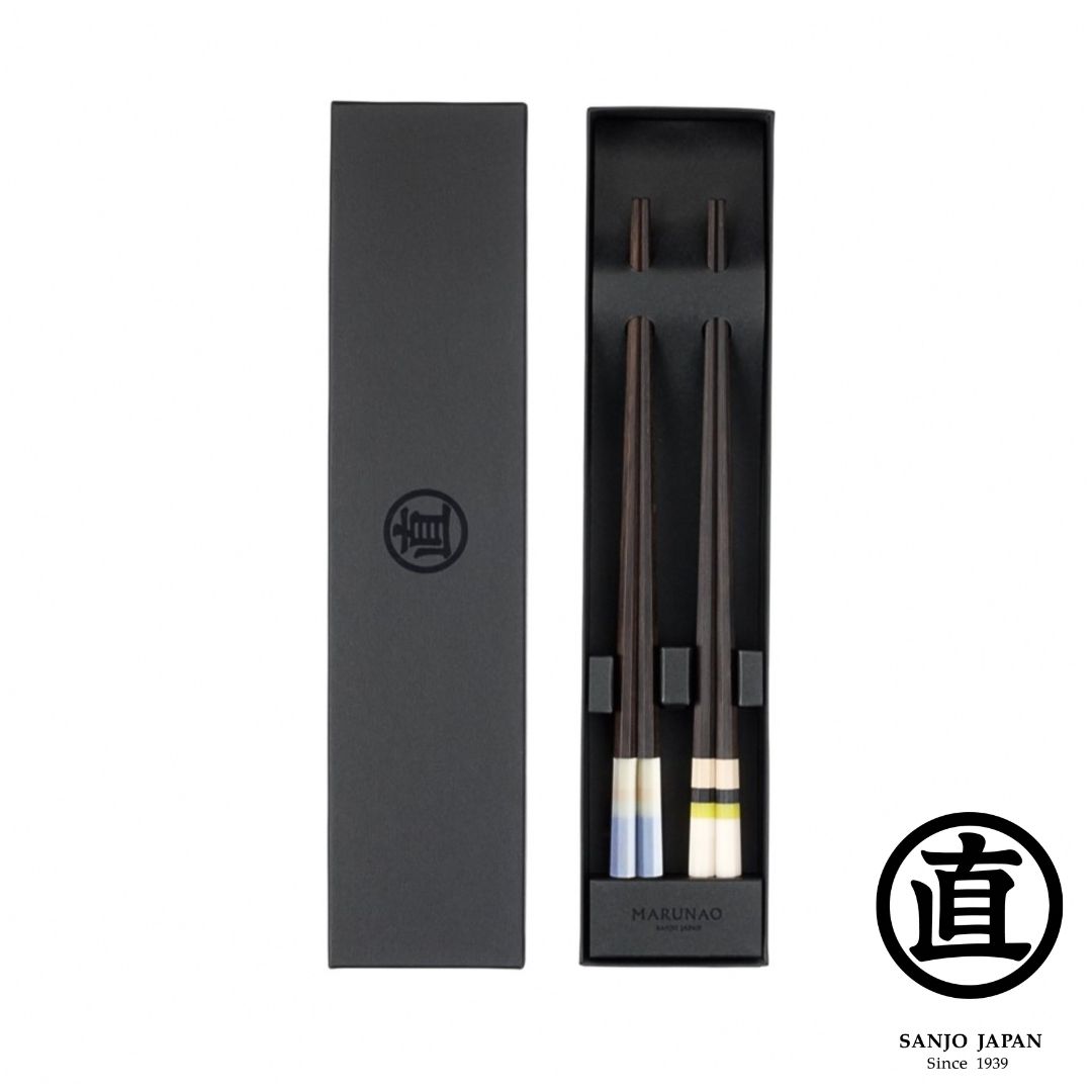【ふるさと納税】夫婦セット LAコースト＆マンチェスタービー 230mm 箸 高級箸 贈答用箸 23cm 燕三条製 ものづくり [マルナオ]【029S028】