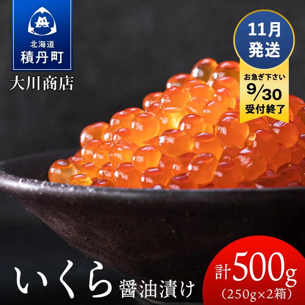 ≪11月発送≫いくら醤油漬け250g2箱＜大川商店＞
