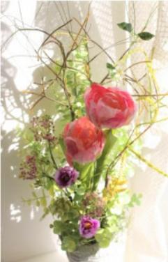 ピンクのチューリップ