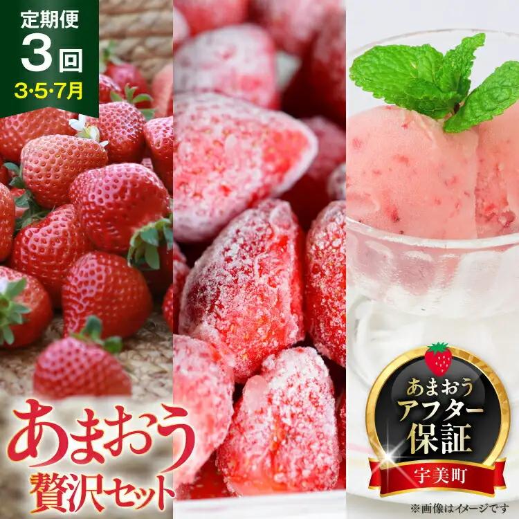 いちご 定期便 贅沢セット フレッシュ & 冷凍 & ジェラート 2種 苺 【2027年発送】