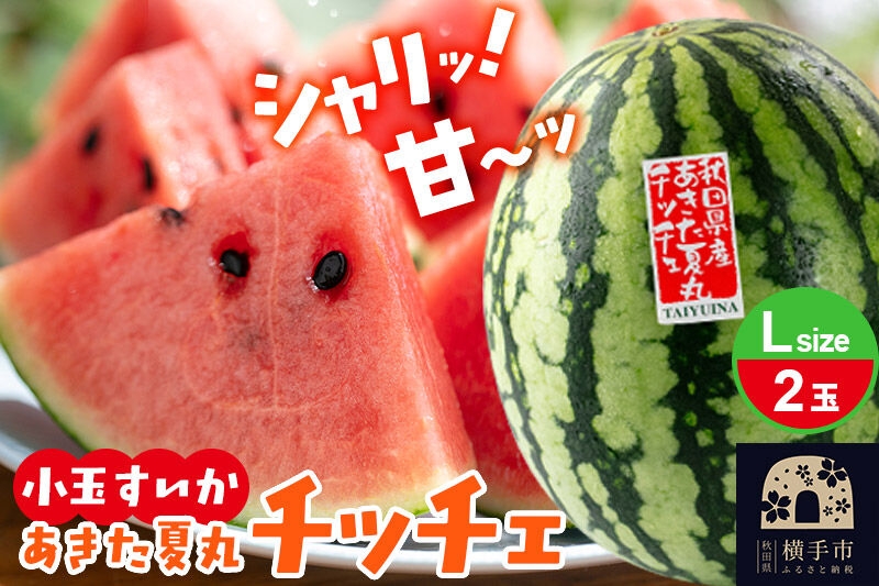 
                  【先行受付】7月上旬より発送 小玉すいか『あきた夏丸チッチェ』秋田県産 約2.1kg～2.7kg×2玉 [先行予約 すいか スイカ 西瓜 小玉すいか 小玉スイカ 甘い あきた 秋田 オリジナル品種 夏果物 夏フルーツ あきた夏丸 チッチェ ちっちぇ]
                