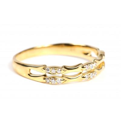 ふるさと納税 大月市 K18 バンブーダイヤリング　0.10CT　R3894DI-Y#9 |  | 02