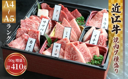 【2月発送】近江牛 焼肉 7種 盛り合わせ 360g +50g 計410g 冷凍 A4 A5  ( サーロイン フィレ ヘレ 希少部位5種 ミスジ クラシタ イチボ ヒウチ ササバラ ラムシン 等 赤身 和牛 黒毛和牛  ブランド和牛 近江牛 牛肉 三大和牛  近江牛 贈り物 ギフト 国産 滋賀県 竜王町 岡喜 霜降り 神戸牛 松阪牛 に並ぶ 日本三大和牛 ふるさと納税 父の日 母の日 )