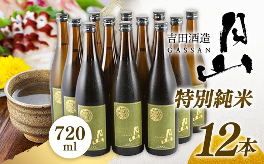 月山 特別純米酒 720ml×12本 【 純米酒 日本酒 地酒 吉田酒造 老舗 美味しい 食中酒 おすすめ 旨口 お酒 贈り物 ギフト ご自宅用 島根県 安来市】【73-YF-48】