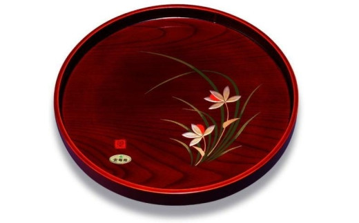 
木製丸盆 30cm 春らん
