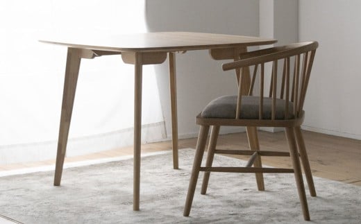 オーク材のスクエアダイニング （90cm） 正方形 四角 90cm角 天然突板 ／ テーブル 机 木製 インテリア 家具 ダイニング 日本製 福岡県 柳川市