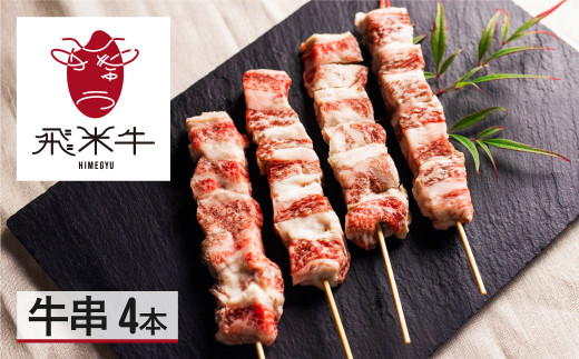 
                  ＜8月から寄附額改定＞うまい赤身にこだわった 牛飼いの和牛肉 牛串 約50g×4本 飛米牛 冬ギフト 贈答用 お歳暮
                