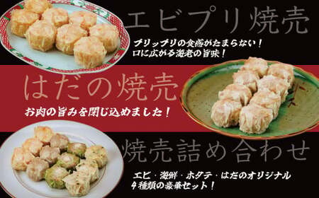 豪華お試し中華セット＋(プラス)（エビプリ焼売20個・はだの焼売20個・はだの餃子36個・葉にんにくバーグ9個・４種の焼売詰め合わせセット）餃子 焼売 冷凍 ぎょうざ エビ しゅうまい 門倉ポーク