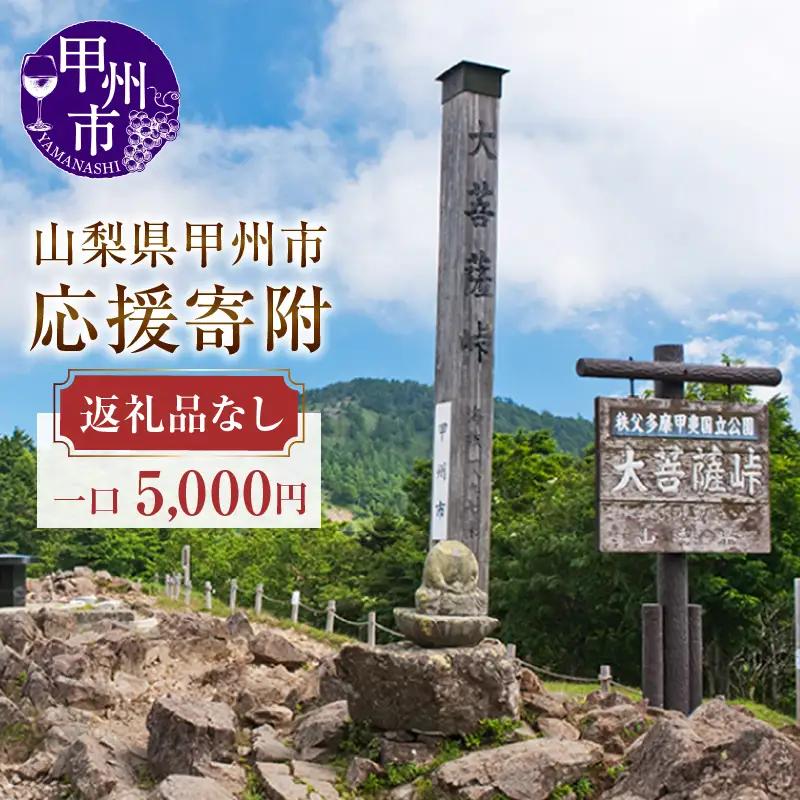 山梨県甲州市への応援寄附１口5,000円【返礼品なし】A-5000