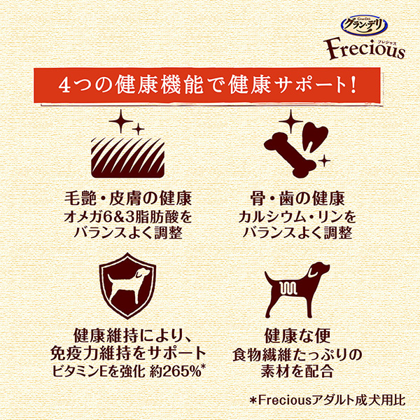 グラン・デリ フレシャス 10歳以上用 チキン＆ビーフ入り 2kg×4袋 ペットフード ドッグフード 犬のごはん 犬用フード 犬 ペット ドライ ユニ・チャーム ペット