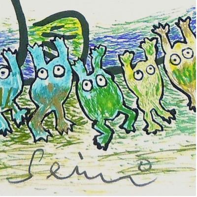 ふるさと納税 松田町 田島征三のシルクスクリーン版画「ナマズを祝福するカエルたち」 |  | 02