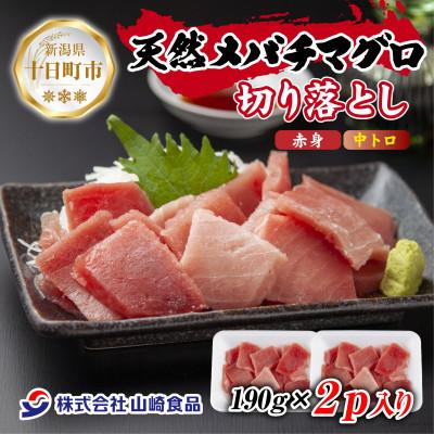 ふるさと納税 十日町市 天然メバチマグロ 赤身 中トロ 切り落とし 190g×2パック 計380g 新潟県十日町市