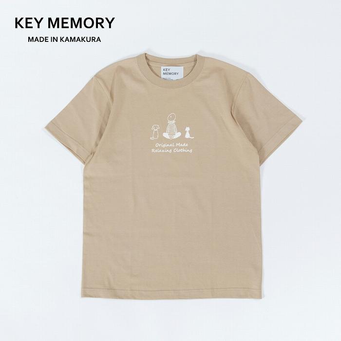【ふるさと納税】《1》TIMEイラストTシャツBEIGE 【KEYMEMORY鎌倉】 | ふるさと 納税 楽天ふるさと 神奈川 ファッション ブランド 鎌倉 服 洋服 レディース メンズ 女性 男性 ナチュラル シンプル 可愛い かわいい おしゃれ 有名 人気 おすすめ