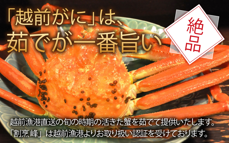 越前ずわいがに 約1.1kg×1杯 タグ（ダブル）付 [L-044003]