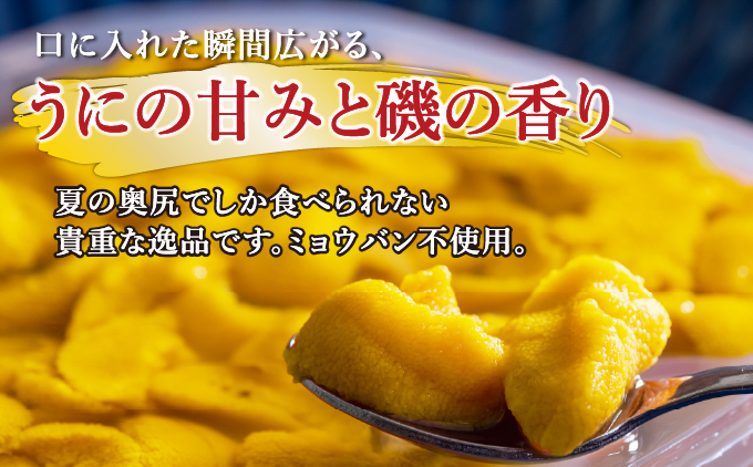 北海道奥尻産「キタムラサキウニ」300g (100g×3パック) 塩水パック | 北海道 奥尻町