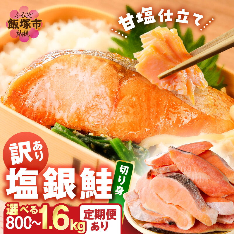 【ふるさと納税】【企業努力】 訳あり 塩銀鮭切り身 甘塩仕立て 800g 1.6kg 1回 2回 定期便 選べる 内容量 回数 鮭 さけ ふるさと納税鮭 ふるさと納税さけ 塩鮭 しゃけ サーモン 切身 切り身 魚 魚介類 小分け