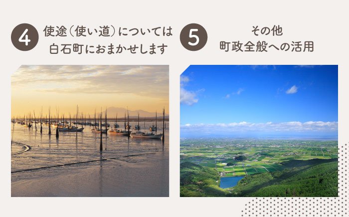 【返礼品なし】佐賀県白石町 ふるさとづくり応援寄附金（1,000,000円分） [IZY009]