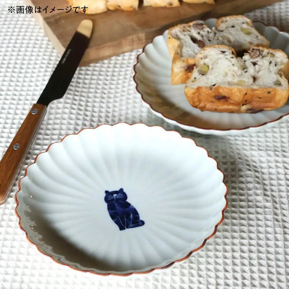 【波佐見焼】呉須猫 取皿 〈三日月〉2点セット 食器【西海陶器】[OA484]
