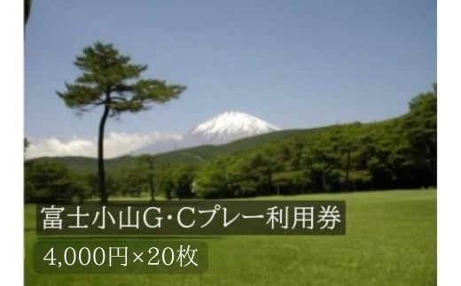 
            富士小山Ｇ・Ｃプレー利用券 20枚 | 小山町内 ゴルフ場 共通利用券 ゴルフ プレー券 利用券 ゴルフ場利用券 golf ゴルフボール ゴルフクラブ 体験型 プレー
          