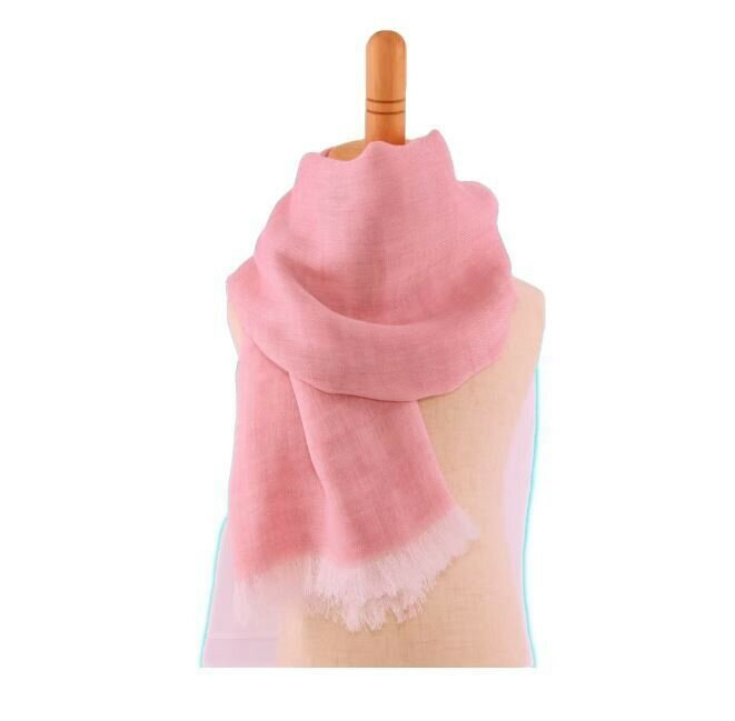 【ふるさと納税】やわらかストール 「オリジナル大判」 桜色 ／ 笹田織物 ファッション オシャレ 奈良県 田原本町