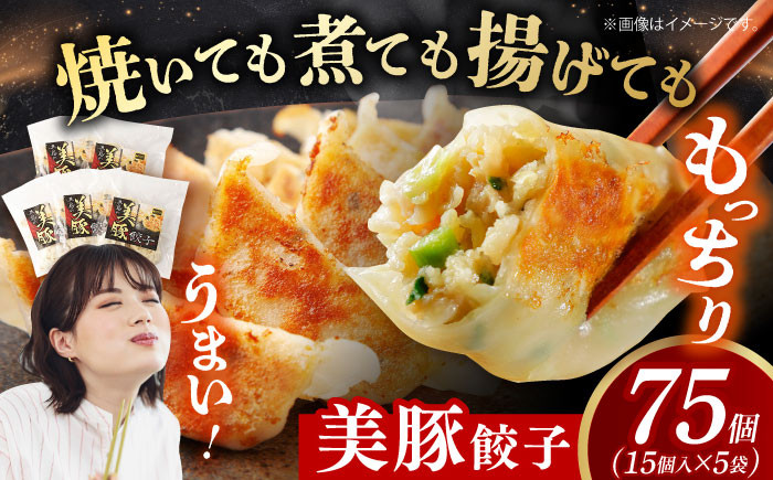 
            美豚餃子 15個入×5袋 長崎県/有限会社長崎フードサービス [42ADAB013]  ぶた 豚肉 おかず 簡単
          