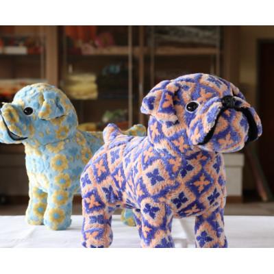 ふるさと納税 橋本市 NAKAYA KINKAZAN TEXTILE　ぬいぐるみ　モンちゃん(ブルドック)ネイビー/ピンク |  | 02