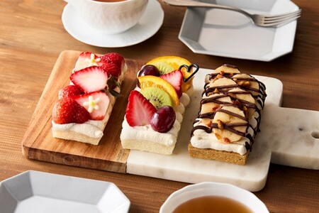 【フルーツサンド】旬のフルーツたっぷり フローズン オープンフルーツサンド 3個＜ケーキみたいなオープンフルーツサンド＞