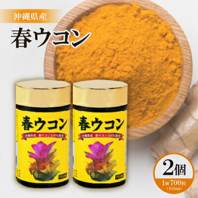 【ふるさと納税】沖縄県産 春ウコン 700粒×2個セット【1521393】