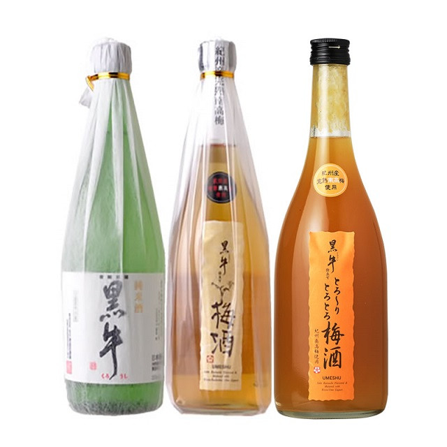 
黒牛720ｍｌ6本セット (純米酒2本／梅酒2本／とろーり梅酒2本）名手酒造（E007）
